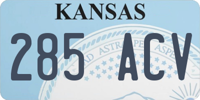 KS license plate 285ACV