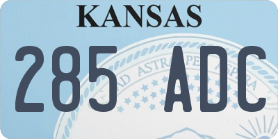 KS license plate 285ADC