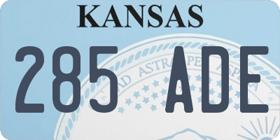 KS license plate 285ADE
