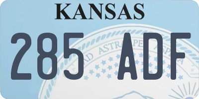 KS license plate 285ADF