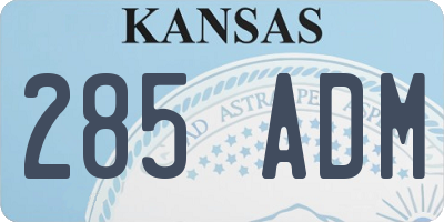 KS license plate 285ADM