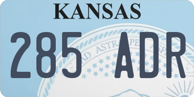 KS license plate 285ADR