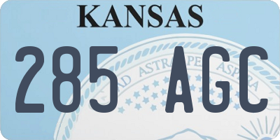 KS license plate 285AGC