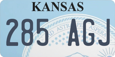 KS license plate 285AGJ