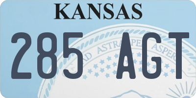 KS license plate 285AGT