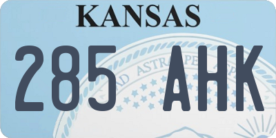 KS license plate 285AHK