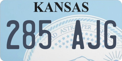 KS license plate 285AJG