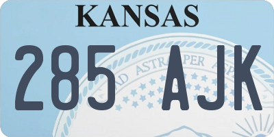 KS license plate 285AJK