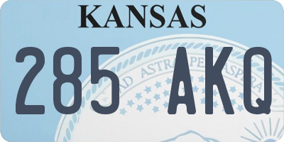 KS license plate 285AKQ