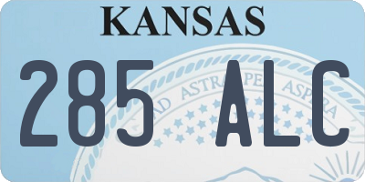 KS license plate 285ALC
