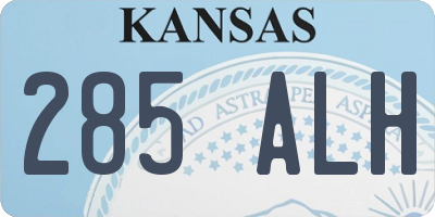KS license plate 285ALH