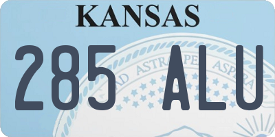 KS license plate 285ALU