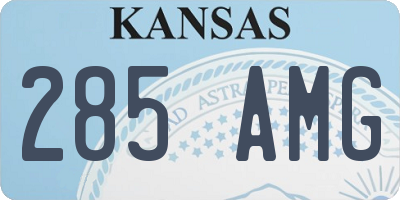 KS license plate 285AMG