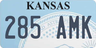 KS license plate 285AMK