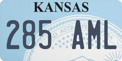 KS license plate 285AML