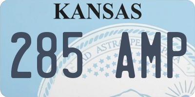 KS license plate 285AMP