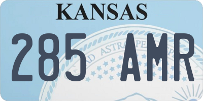 KS license plate 285AMR