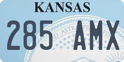 KS license plate 285AMX