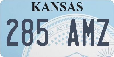 KS license plate 285AMZ