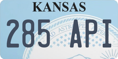 KS license plate 285API