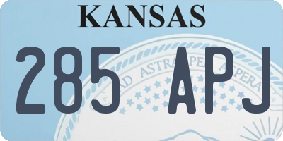KS license plate 285APJ