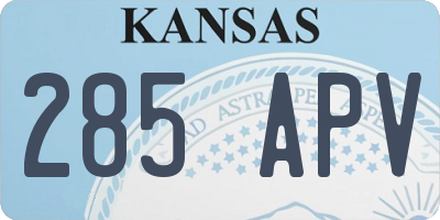 KS license plate 285APV