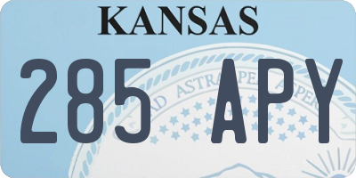 KS license plate 285APY
