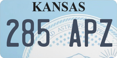 KS license plate 285APZ