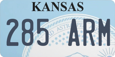 KS license plate 285ARM