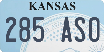 KS license plate 285ASO