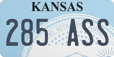 KS license plate 285ASS