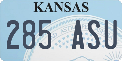 KS license plate 285ASU