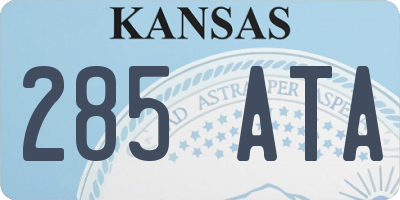 KS license plate 285ATA