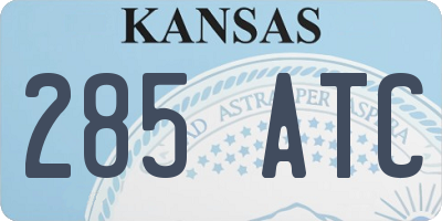 KS license plate 285ATC