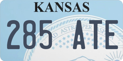 KS license plate 285ATE