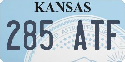 KS license plate 285ATF