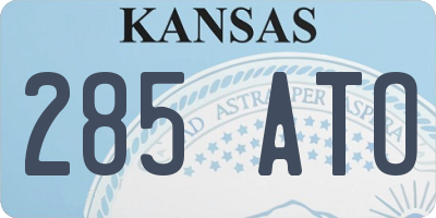 KS license plate 285ATO