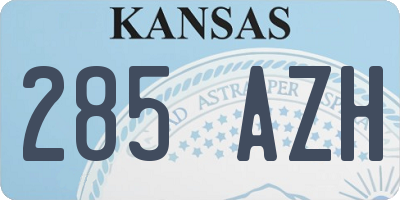 KS license plate 285AZH
