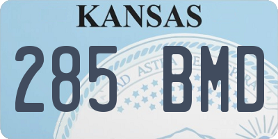 KS license plate 285BMD