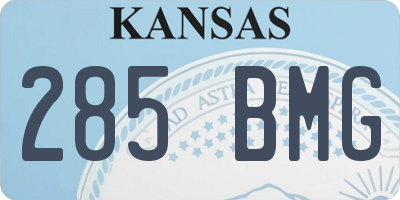 KS license plate 285BMG