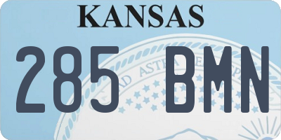 KS license plate 285BMN