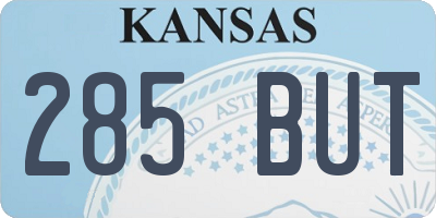 KS license plate 285BUT