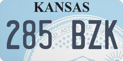KS license plate 285BZK