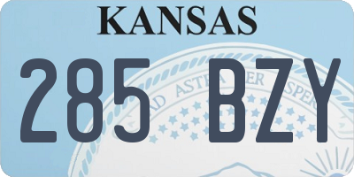 KS license plate 285BZY
