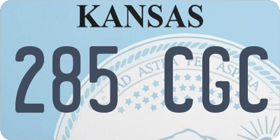KS license plate 285CGC