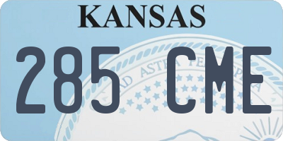 KS license plate 285CME