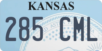 KS license plate 285CML