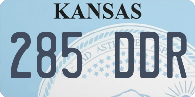KS license plate 285DDR
