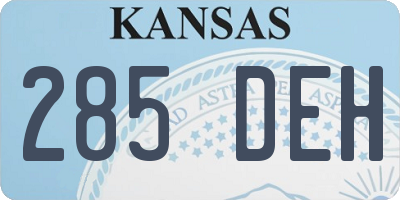 KS license plate 285DEH