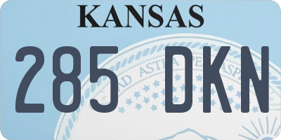 KS license plate 285DKN